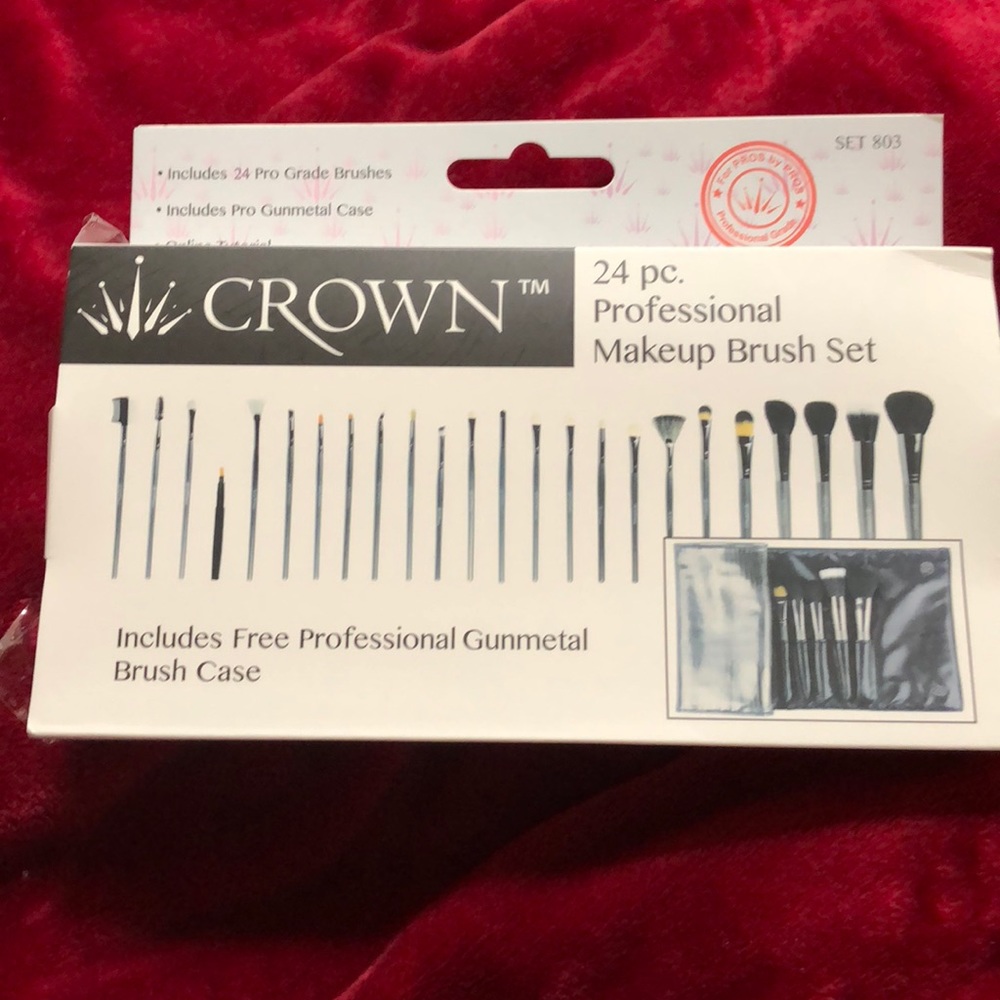 24pc professional makeup brush set